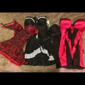4 Babydolls bundle. Size medium NWOT.
